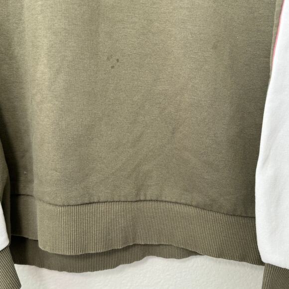 H&M Divided Womens Olive Green LA NYC Sweater Crewneck Size Small Graphic Casual - Picture 8 of 8